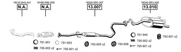 ASMET HO130520 Exhaust System